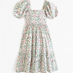 Puff Sleeve Midi Dress